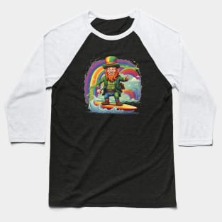 Leprechaun on the surf! #1 Baseball T-Shirt